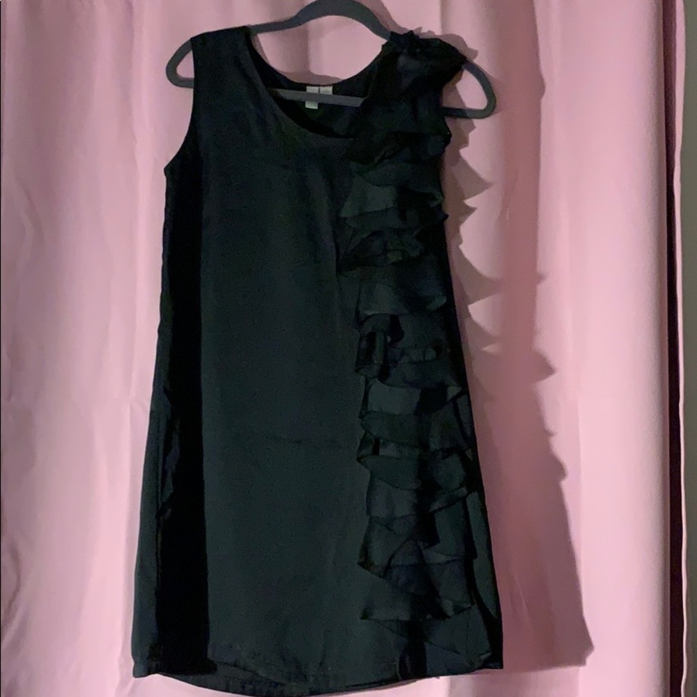 Black ruffle dress